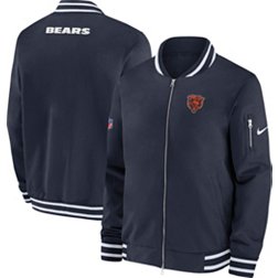 Nike Men's Chicago Bears Sideline Coaches Navy Full-Zip Bomber Jacket