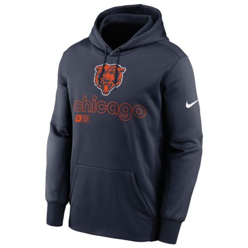 Nike Men's Chicago Bears Therma-FIT Marine Pullover Hoodie
