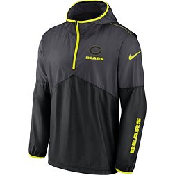 Nike Men's Chicago Bears 2023 Volt Anthracite Half-Zip Jacket