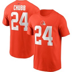 Nike Men's Cleveland Browns Nick Chubb #24 Orange T-Shirt