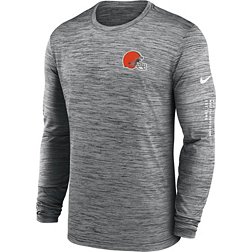 Nike Men's Cleveland Browns Sideline Alt Anthracite Velocity Long Sleeve T-Shirt