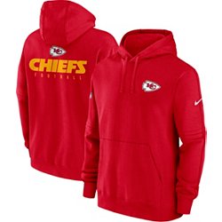 Nike Men's Kansas City Chiefs Logo Therma-FIT Grey Hoodie