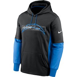 Nike Men's Los Angeles Chargers Overlap Club Blue Pullover Hoodie