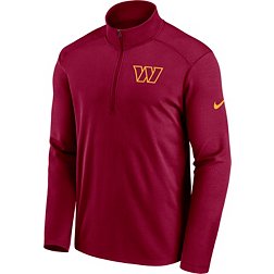 Nike Men's Washington Commanders Logo Pacer Red Half-Zip Pullover