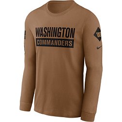 Nike Men's Washington Commanders 2023 Salute to Service Brown Long Sleeve T-Shirt