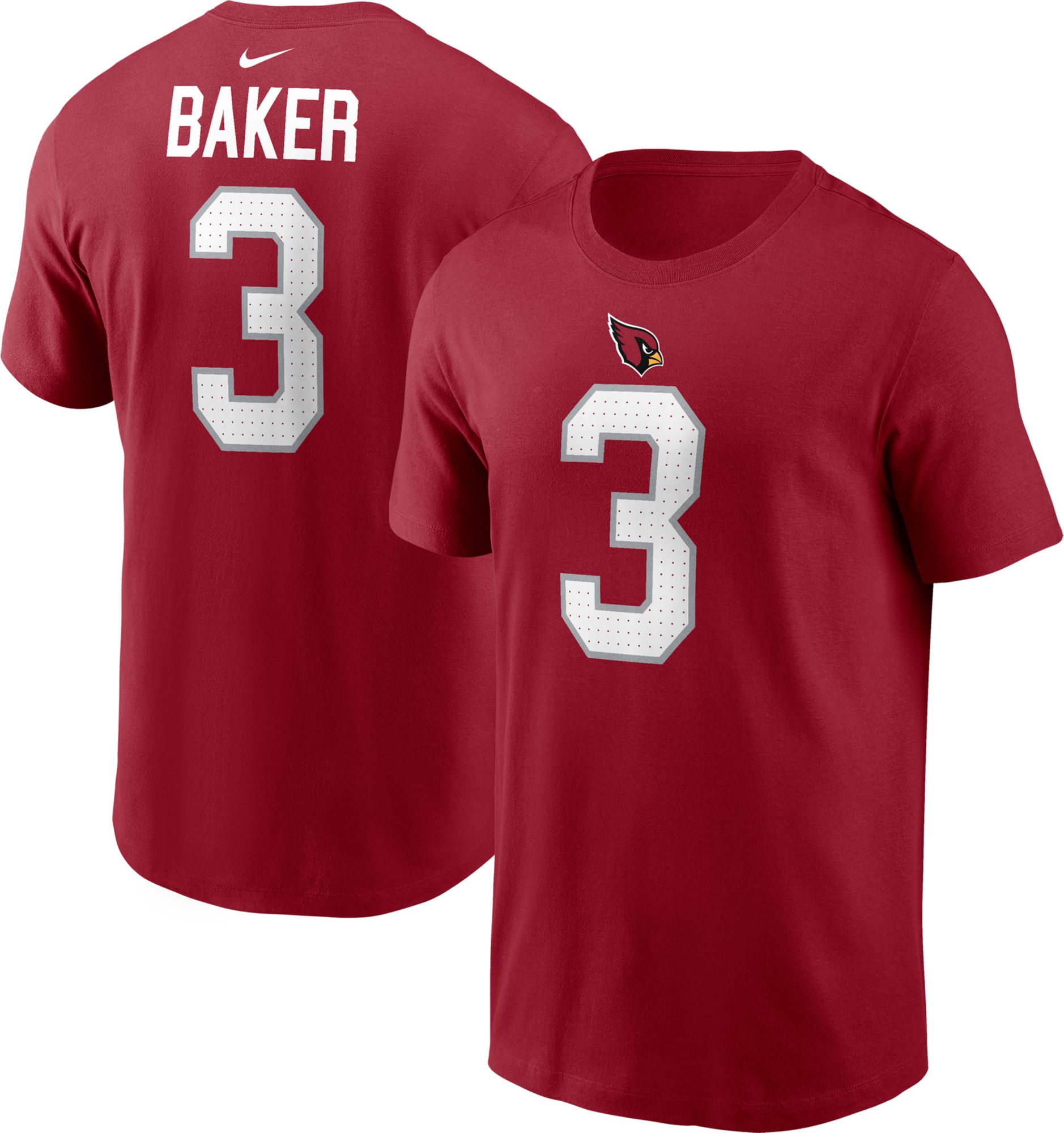 Nike Men's Arizona Cardinals Budda Baker #3 Red T-Shirt