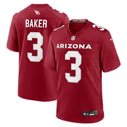 Nike Men's Arizona Cardinals Budda Baker #3 Red Game Jersey