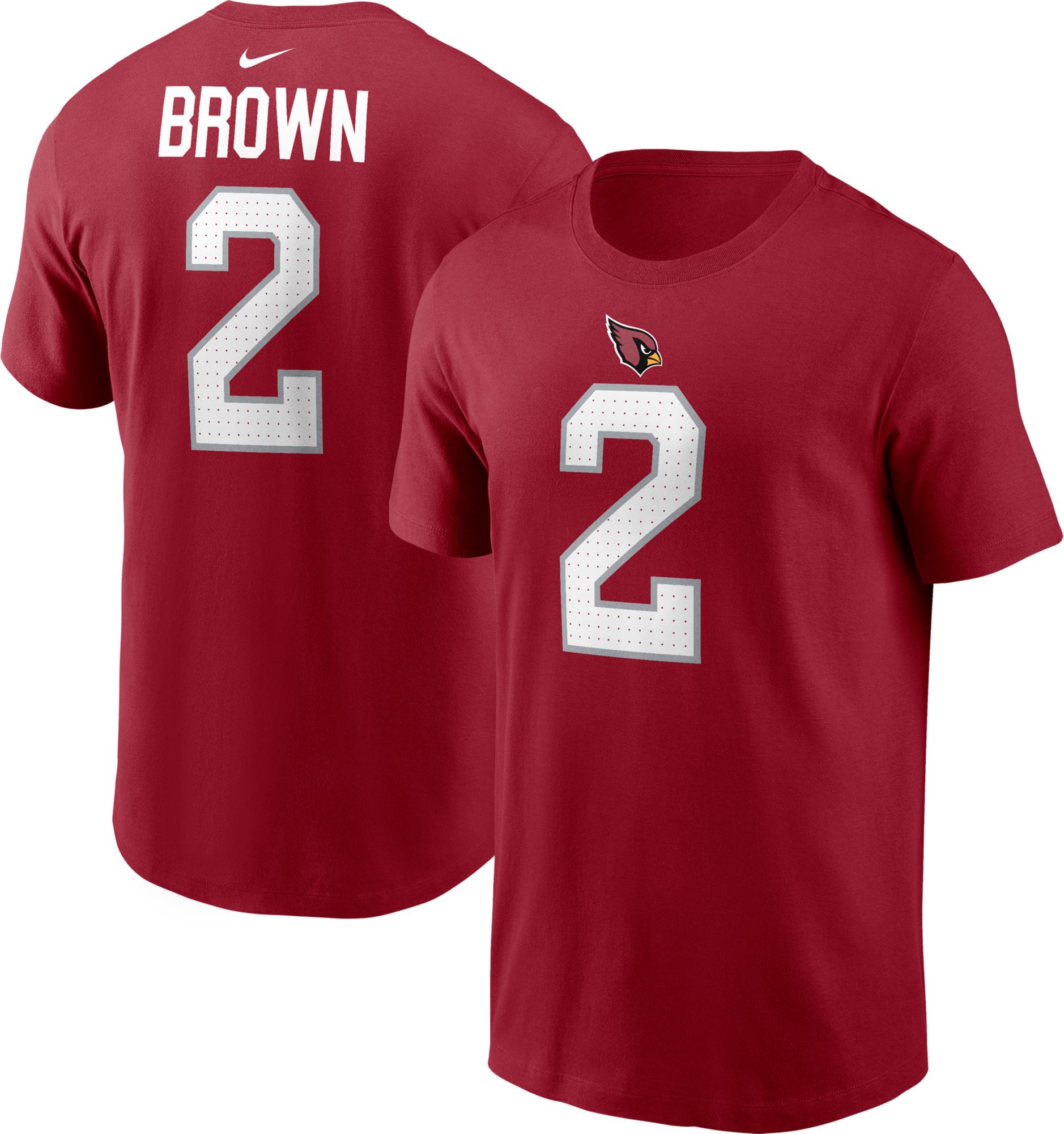 Nike Men's Arizona Cardinals Marquise Brown #2 Red T-Shirt