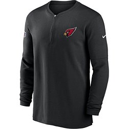 Nike Men's Arizona Cardinals Sideline Black Half-Zip Long Sleeve Top