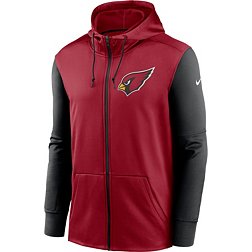 Nike Men's Arizona Cardinals Therma-FIT Color Block Red Full-Zip Hoodie