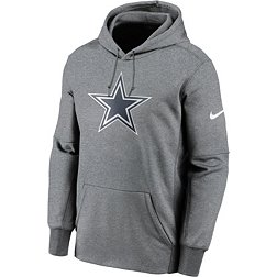 Nike Men's Dallas Cowboys Logo Therma-FIT Grey Pullover Hoodie