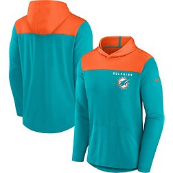 Nike Men's Miami Dolphins Alternate Aqua Hooded Long Sleeve T-Shirt