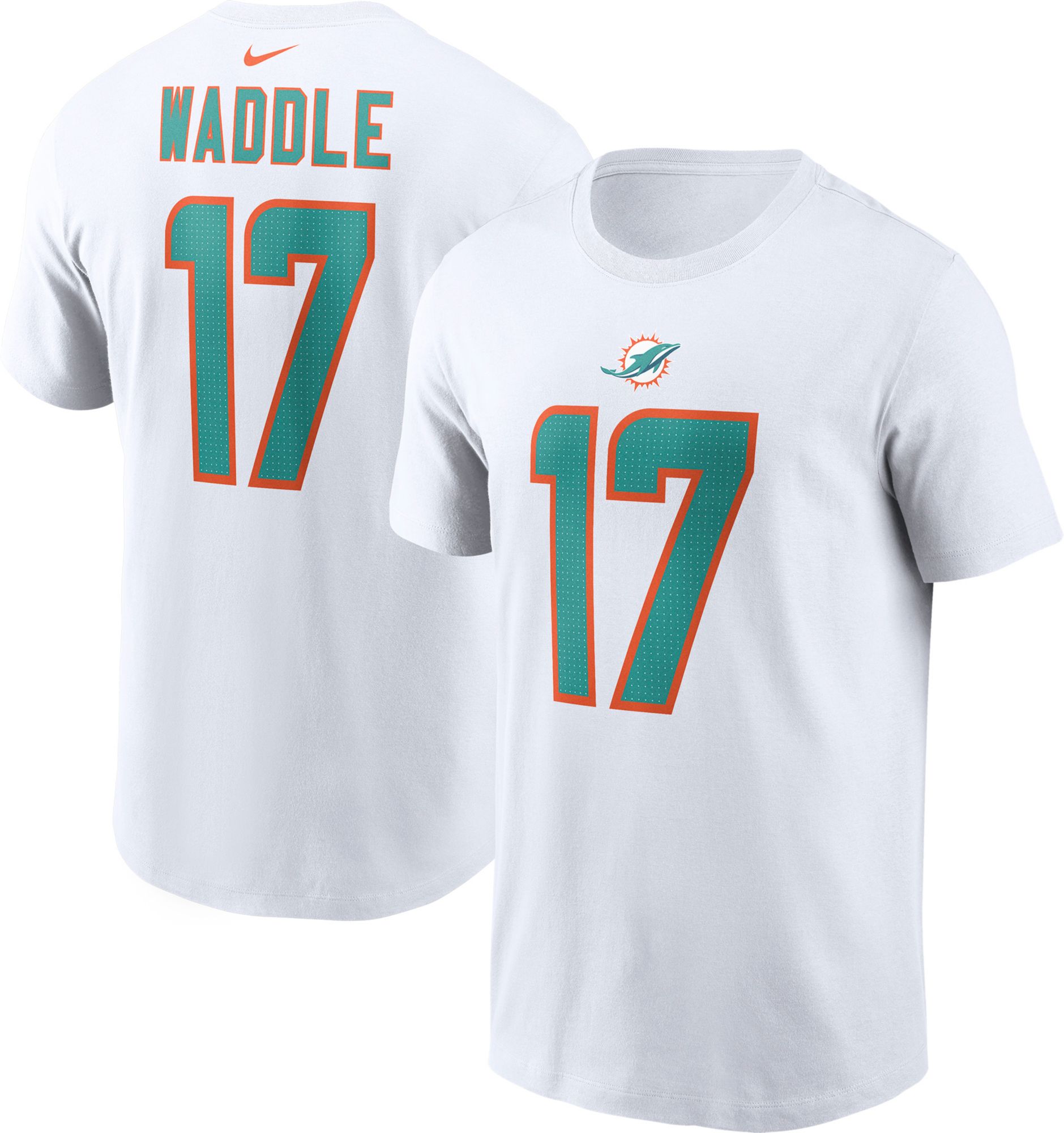 Nike Men's Miami Dolphins Jaylen Waddle #17 White Game Jersey