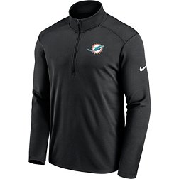 Nike Men's Miami Dolphins Logo Pacer Black Half-Zip Pullover