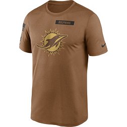 Nike Men's Miami Dolphins 2023 Salute to Service Brown Legend T-Shirt