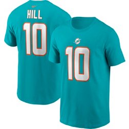 Nike Men's Miami Dolphins Tyreek Hill #10 Aqua T-Shirt