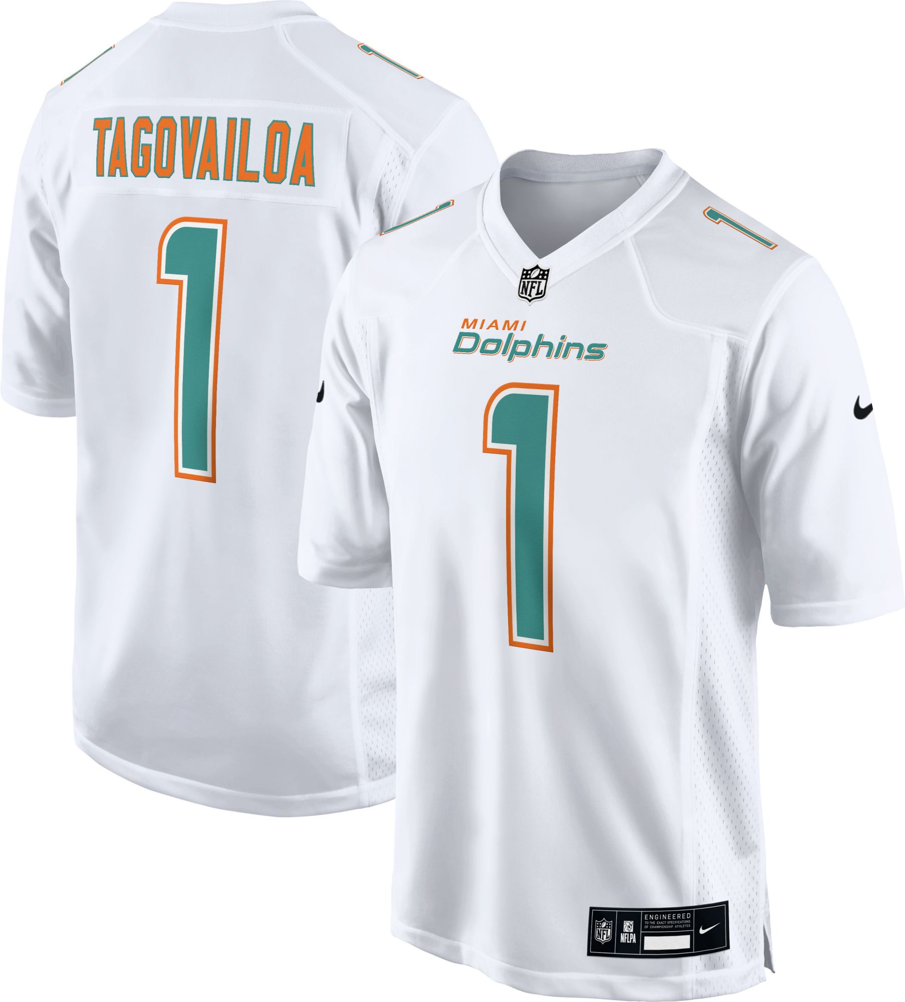 Nike Miami Dolphins No37 Myles Gaskin White Men's Stitched NFL New Elite Jersey