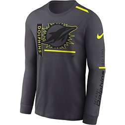 Nike Men's Miami Dolphins 2023 Volt Dri-FIT Anthracite Long Sleeve T-Shirt