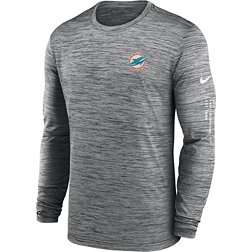 Nike Men's Miami Dolphins Sideline Alt Anthracite Velocity Long Sleeve T-Shirt