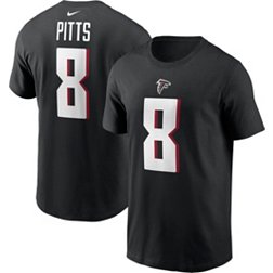 Nike Men's Atlanta Falcons Kyle Pitts #8 Black T-Shirt