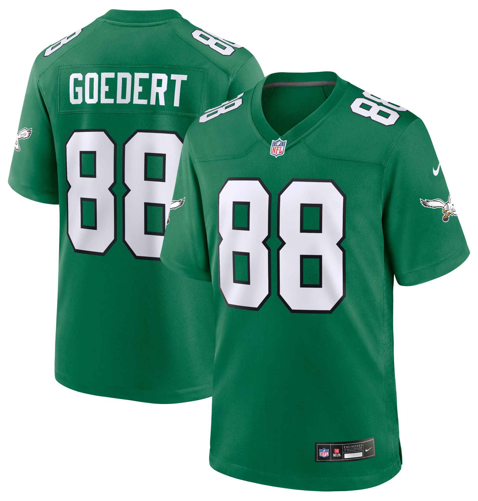 Nike Men's Philadelphia Eagles Dallas Goedert #88 Alternate Kelly Green Game Jersey