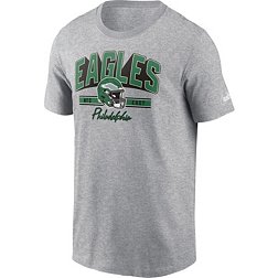 Nike Men's Philadelphia Eagles Throwback Wordmark Grey T-Shirt
