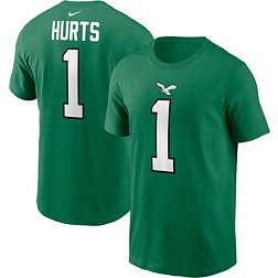 Nike Men's Philadelphia Eagles Jalen Hurts #1 Throwback Green T-Shirt