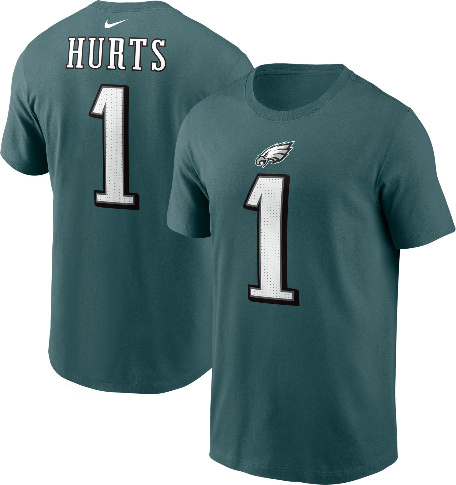 Nike Men's Philadelphia Eagles Jalen Hurts #1 Alternate Kelly Green Game  Jersey