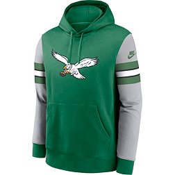 Youth Kelly Green Philadelphia Eagles Retro Color Block Pullover Hoodie