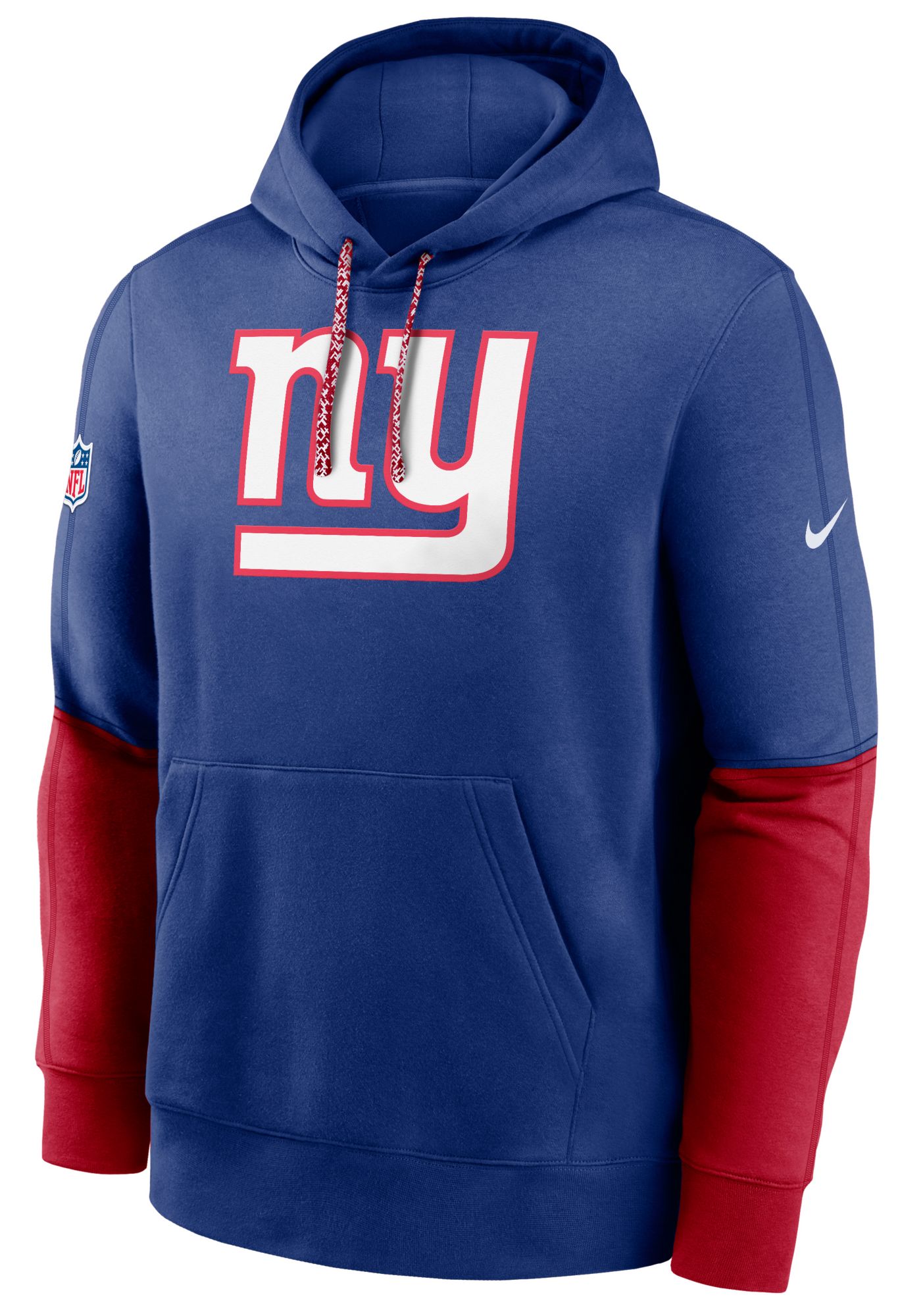 Nike Men's New York Giants Sideline Club Blue Pullover Hoodie