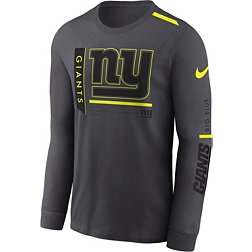 Nike Men's New York Giants 2023 Volt Dri-FIT Anthracite Long Sleeve T-Shirt
