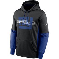 Nike Men's New York Giants Overlap Black Pullover Hoodie