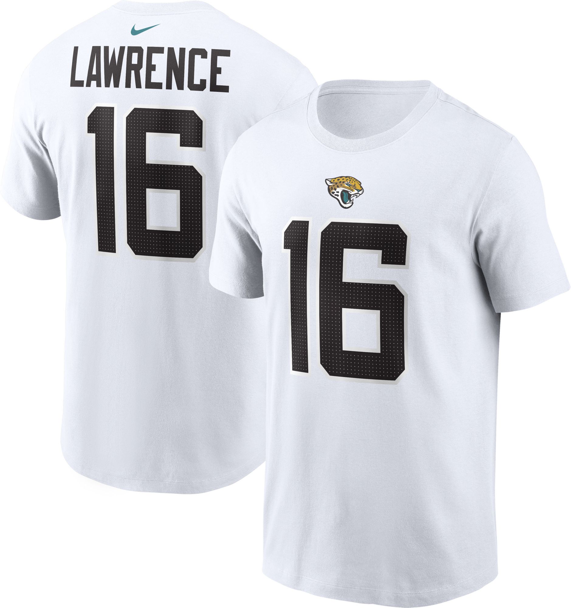 Nike Men's Jacksonville Jaguars Trevor Lawrence #16 White T-Shirt