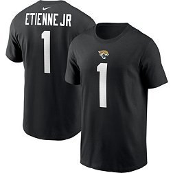 Nike Men's Jacksonville Jaguars Travis Etienne #1 Black T-Shirt