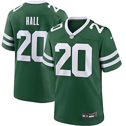 Nike Men's New York Jets Breece Hall #20 Green Game Jersey