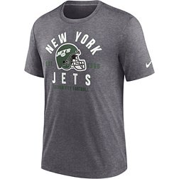 Nike Men's New York Jets Blitz Stacked Dark Grey Heather T-Shirt