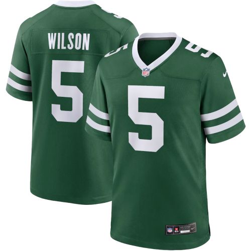 Nike Men's New York Jets Justin Fields #7 Green Game Jersey