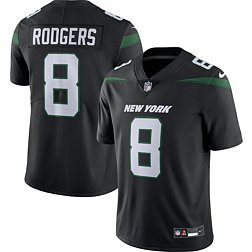 Nike Men's New York Jets Aaron Rodgers #8 Alternate Black Limited Jersey