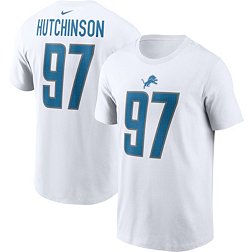 Nike Men's Detroit Lions Aidan Hutchinson #97 White T-Shirt