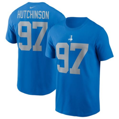 Nike Men's Detroit Lions Aidan Hutchinson #97 Blue Game