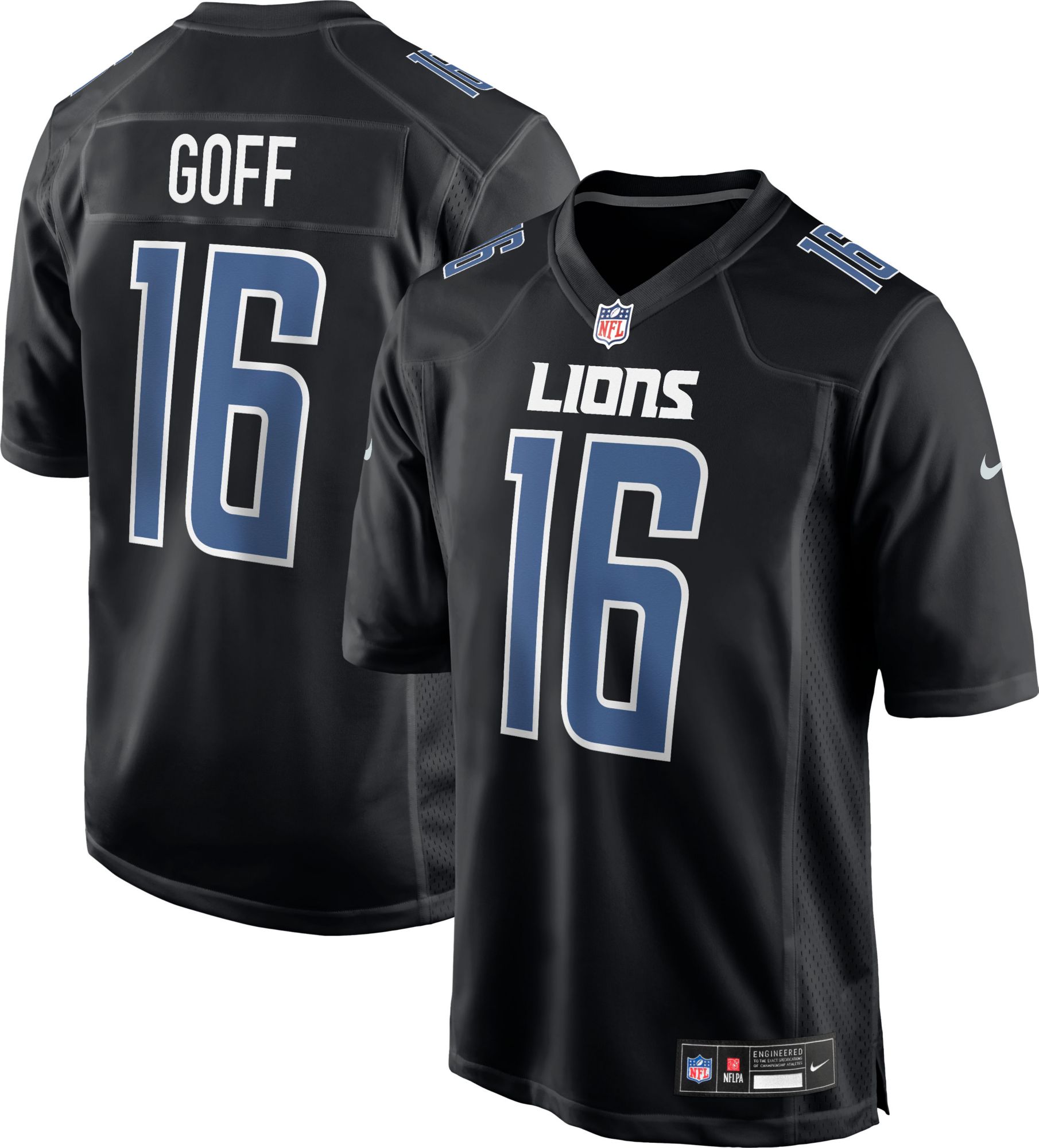 Detroit Lions No16 Jared Goff White Women's Stitched Elite Jersey