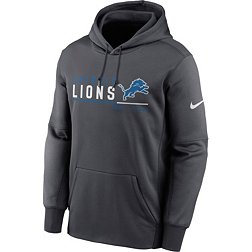 Nike Men's Detroit Lions Split Name Anthracite Hoodie