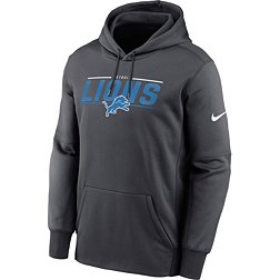 Nike Men's Detroit Lions Team Wordmark Anthracite Pullover Hoodie