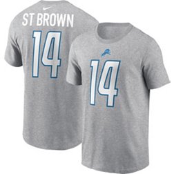 Nike Men's Detroit Lions Amon-Ra St. Brown #14 Grey T-Shirt