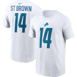 Nike Men's Detroit Lions Amon-Ra St. Brown #14 White T-Shirt