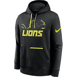 Nike Men's Detroit Lions 2023 Volt Black Pullover Hoodie