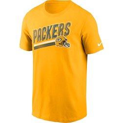 Nike Men's Green Bay Packers Blitz Helmet Gold T-Shirt