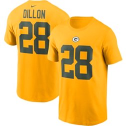 Nike Men's Green Bay Packers A.J. Dillon #28 Gold T-Shirt