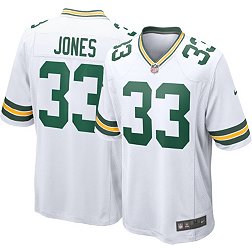 Nike Men's Green Bay Packers Aaron Jones #33 White Game Jersey