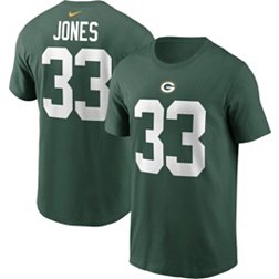 Nike Men's Green Bay Packers Aaron Jones #33 Green T-Shirt